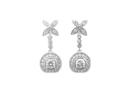 Rhodium Plated | Chandelier Earrings